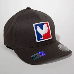 Palenke 3D Square PVC Patch 14 Curved-Bill Flexfit Khaki‎ L/XL NWT